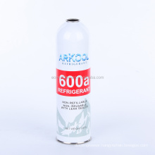 cold gas R134a R600a refrigerant A/C spare parts refrigerant high purity in hydrocarbon